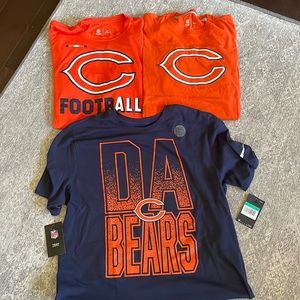 Set of 3 mens Chicago Bears shirts.  Size XL